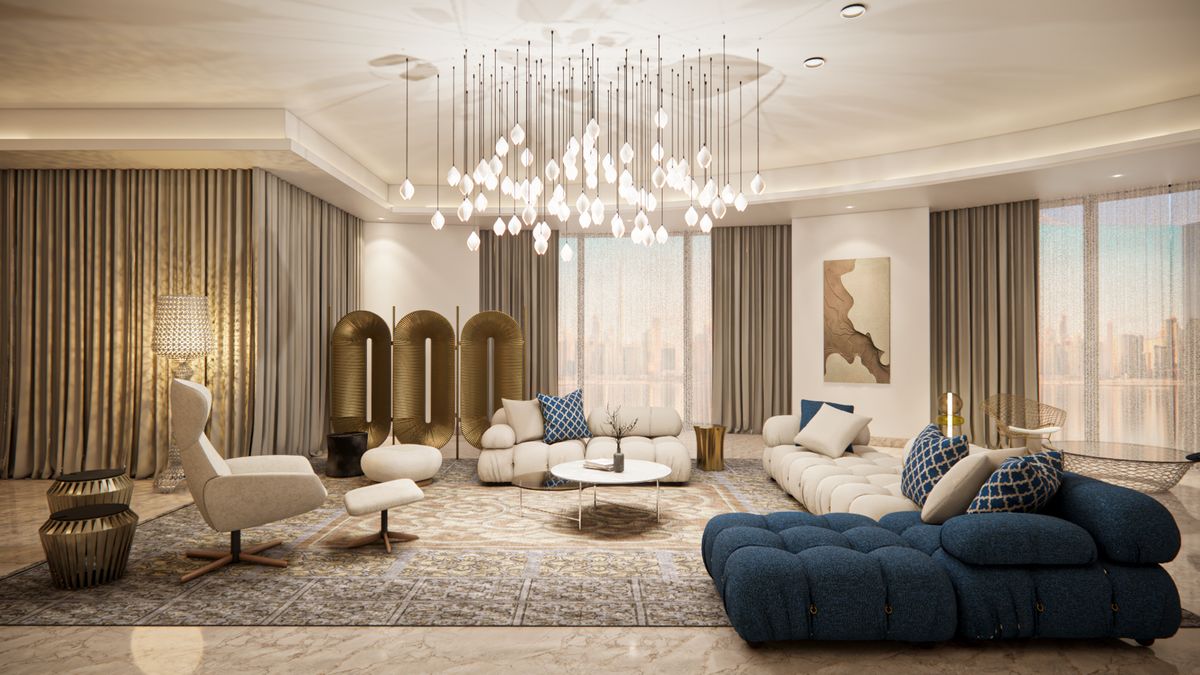 Natural Luxury House Tour in Dubai | IL Primo | Living Room | TIOR STUDIO