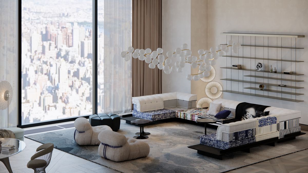 Luxury House Tour in NY | 111 West 57th Street | Living Room | TIOR STUDIO